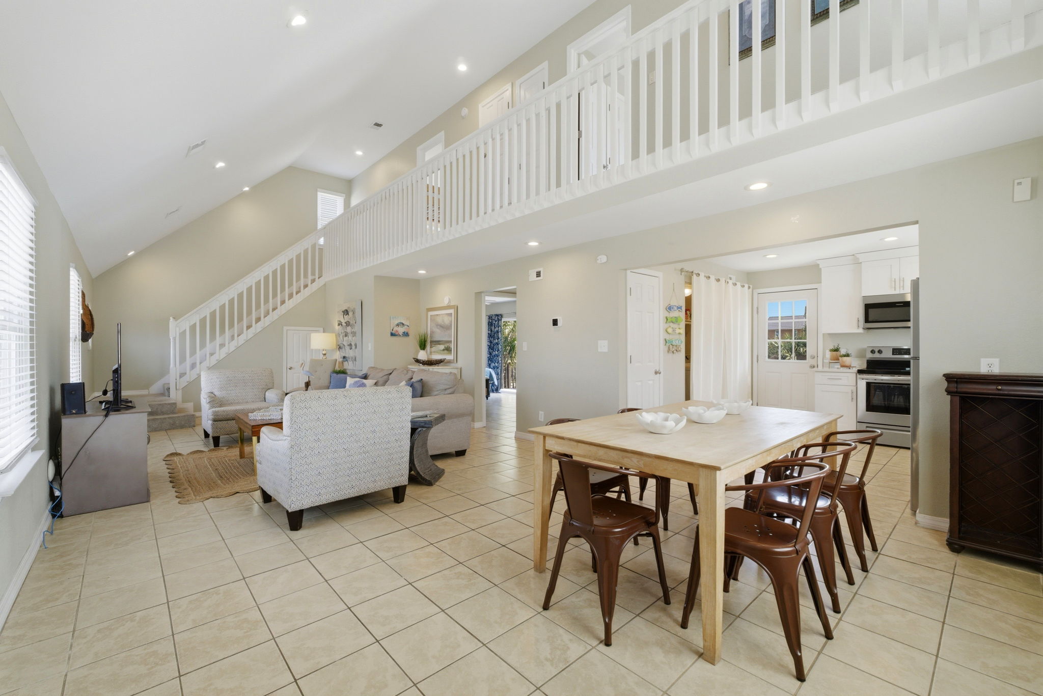 First floor great room at Beach Blessings