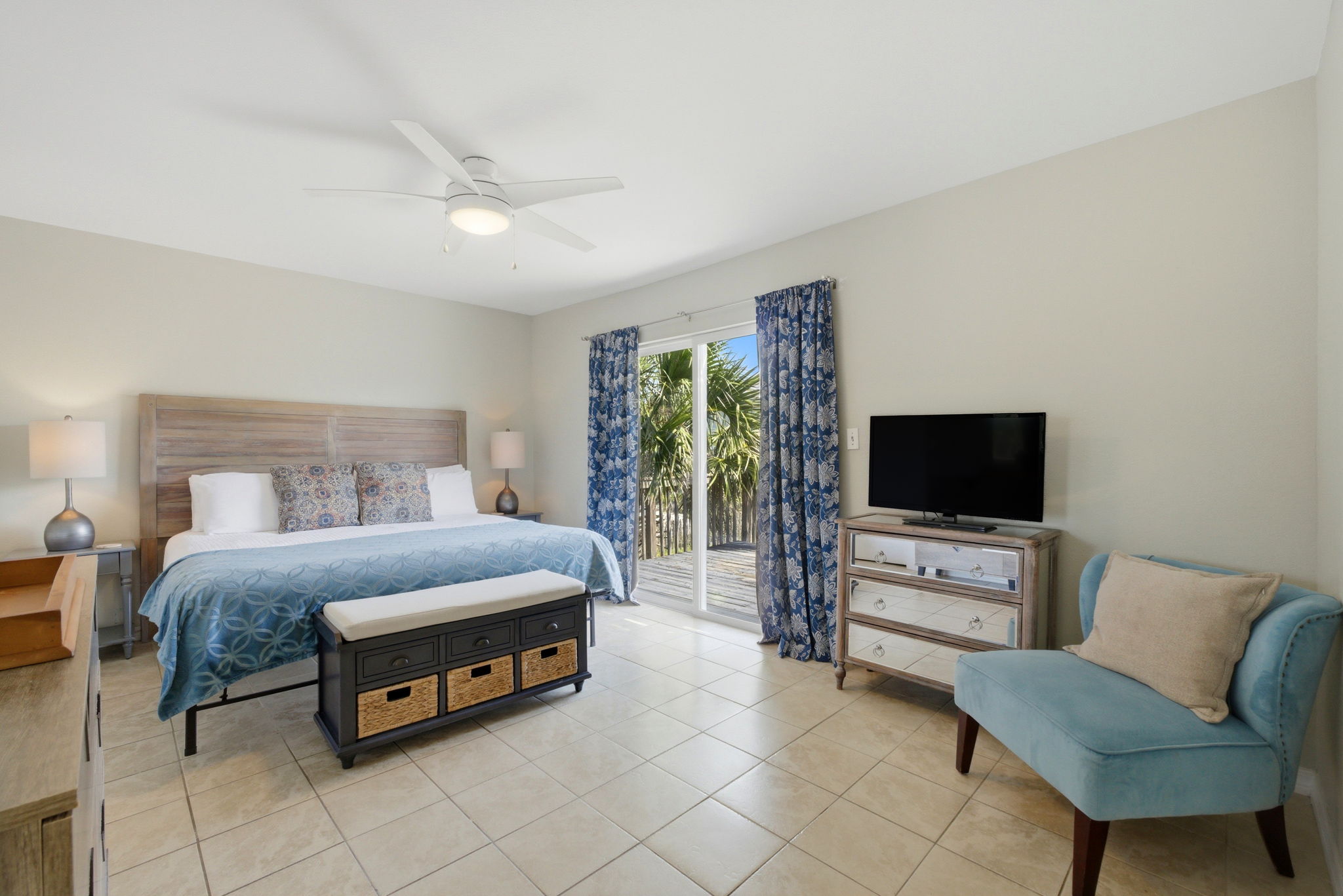 Primary bedroom at Beach Blessings