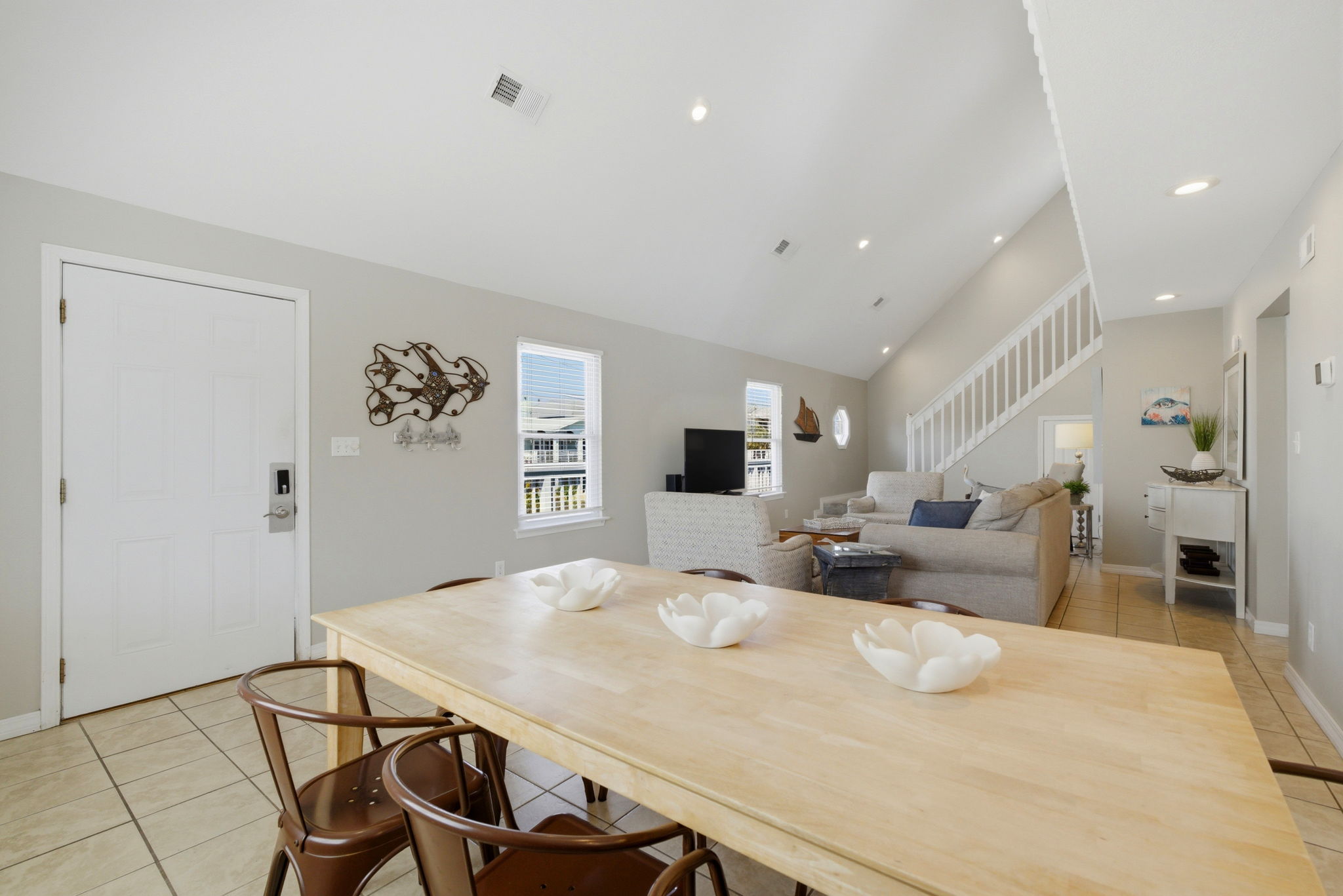 Dining and living room at Beach Blessings