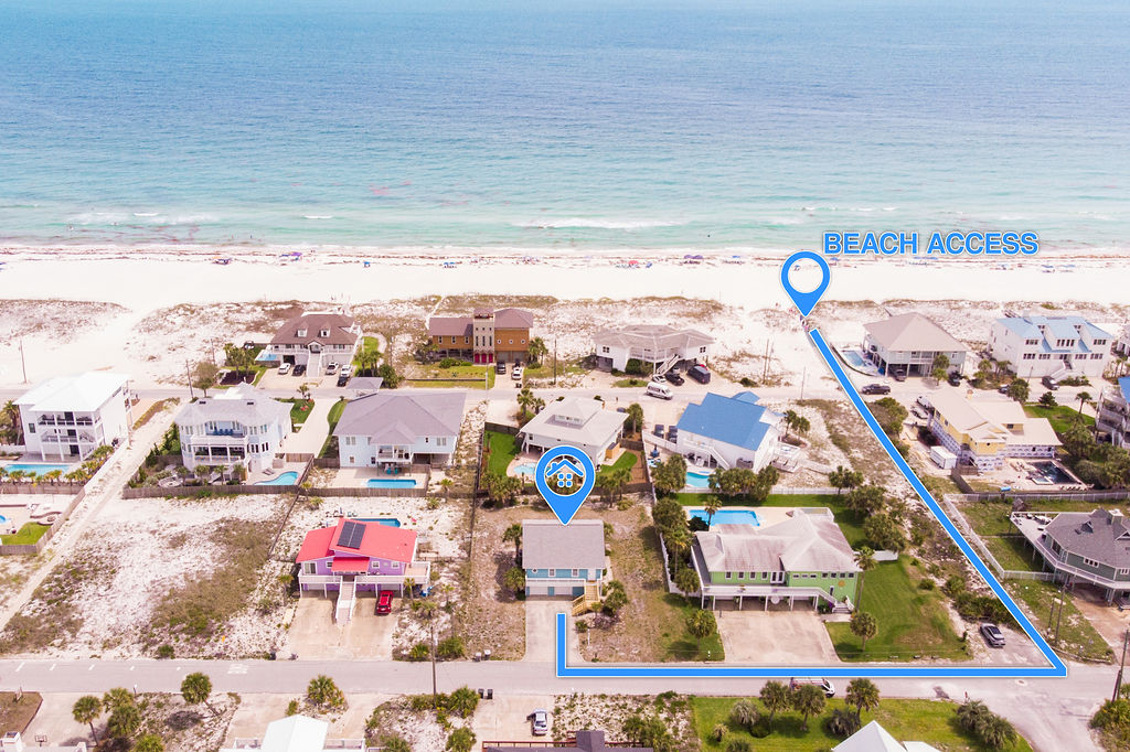 Easy walk to the beach from Beach Blessings