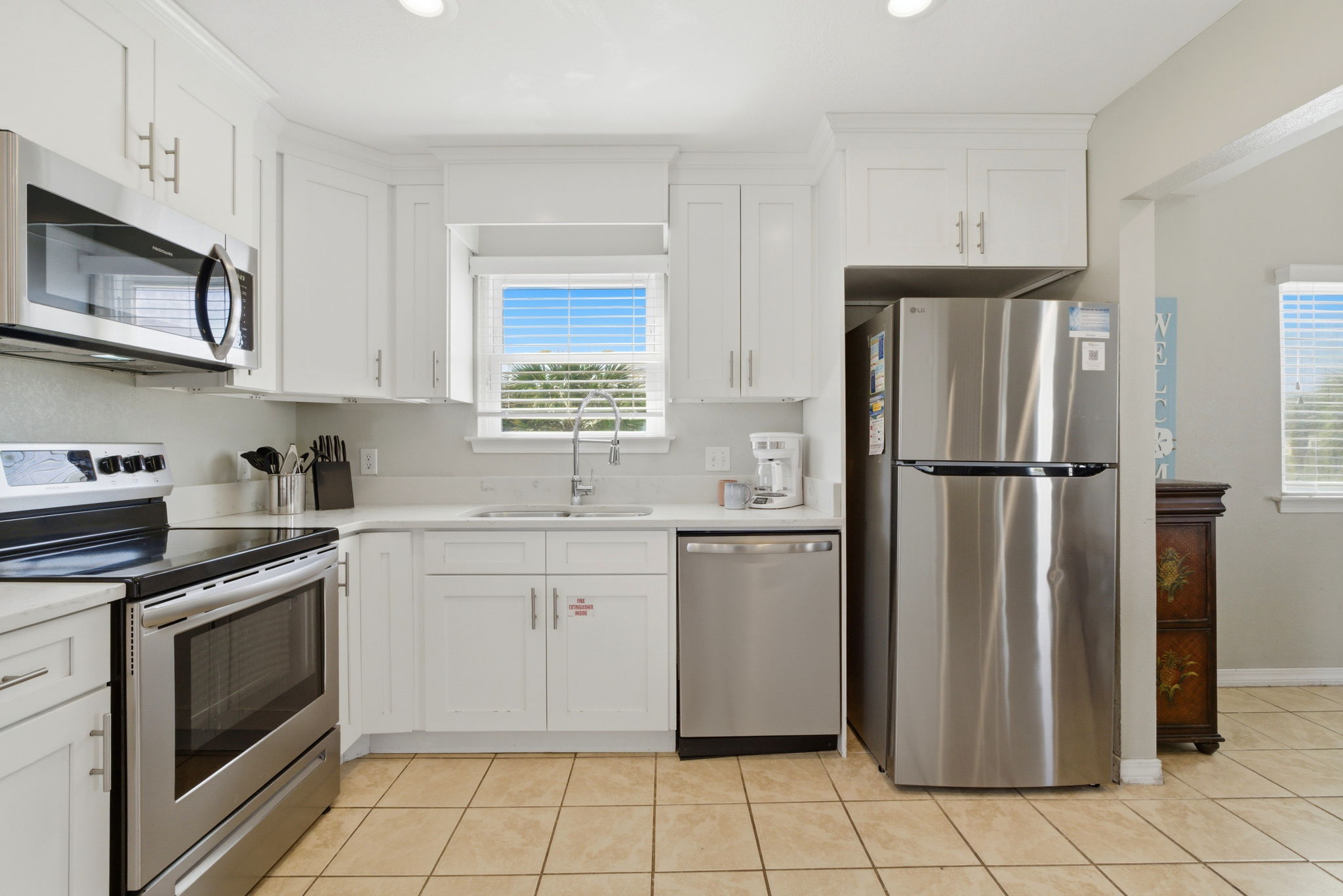 Kitchen workspace at Beach Blessings