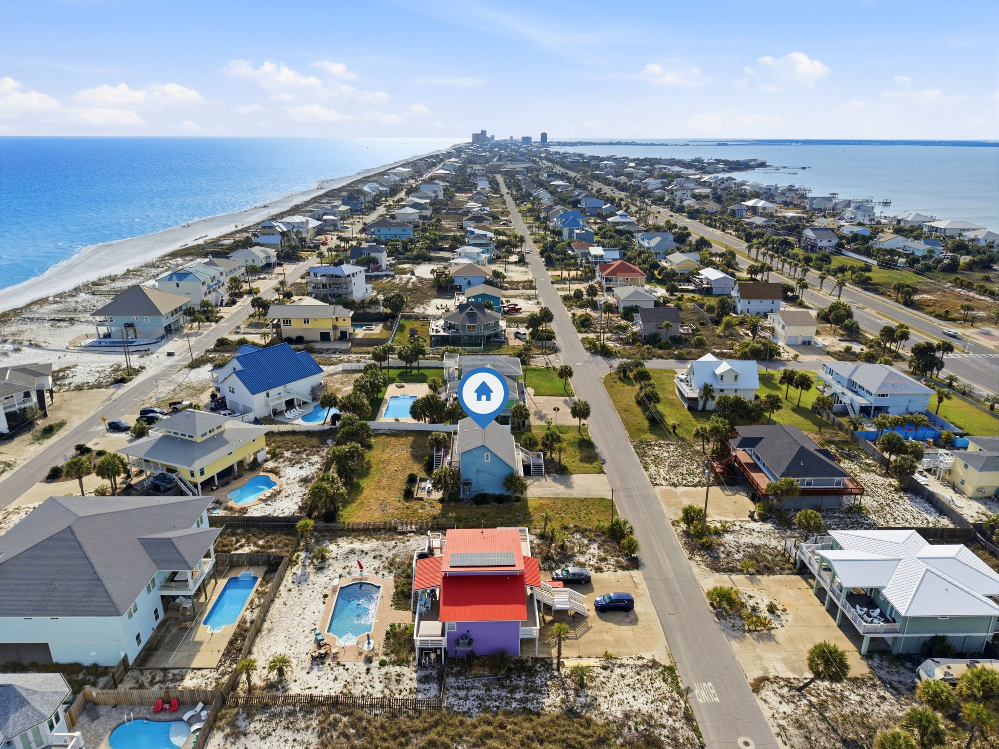 Looking down the coast near Beach Blessings
