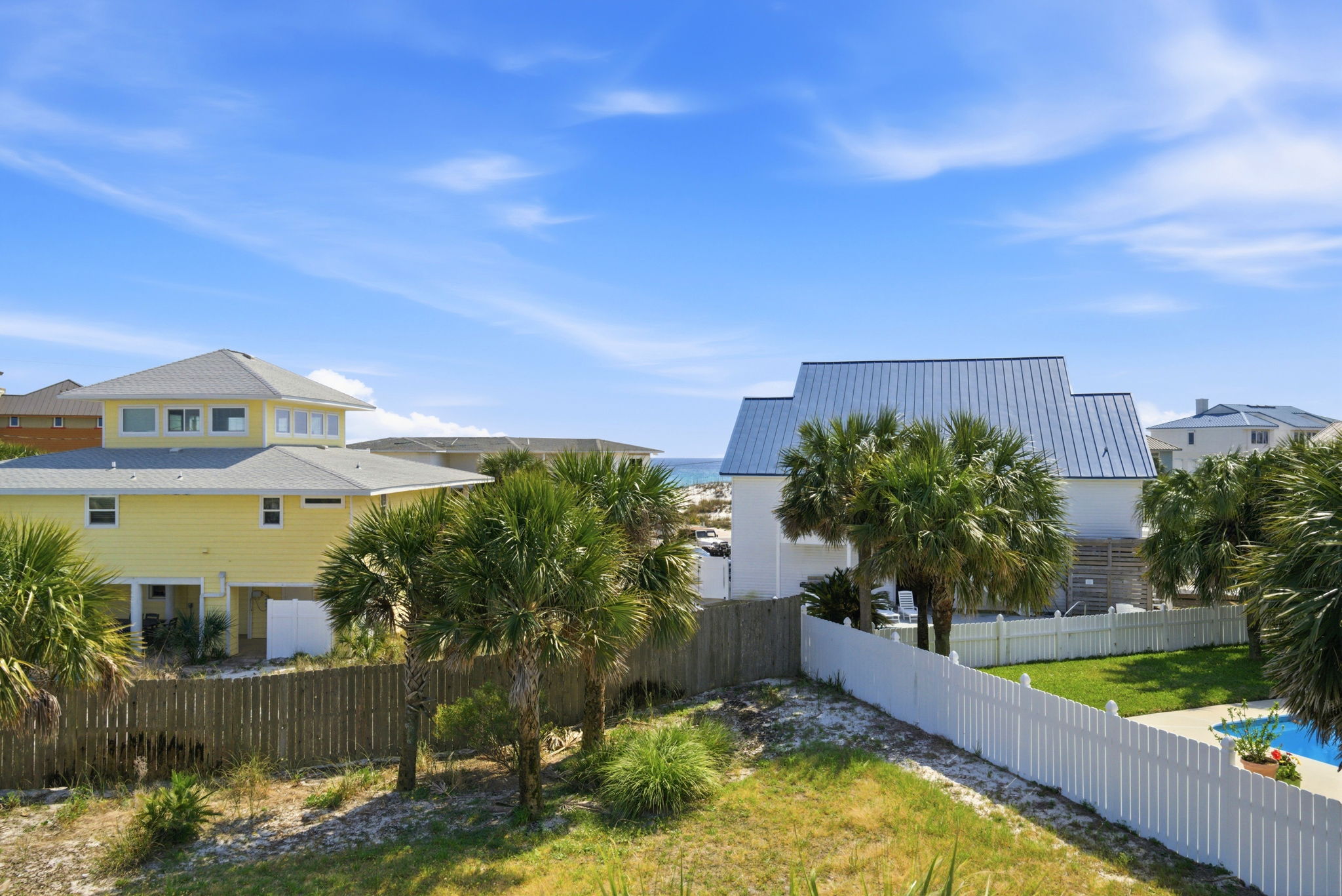 Upper balcony Gulf view at Beach Blessings